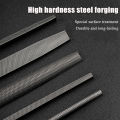 Needle File Set,Hand Metal Files, Hardened Alloy Strength Steel Set includes Triangular, Round, and Half-Round File. 