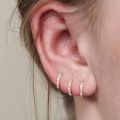 2Pcs Rainbow Little Huggies Stainless Steel Hoop Earrings Girl Tiny Rings Cartilage Small Helix Piercing Tragus Circle Men Hoops.