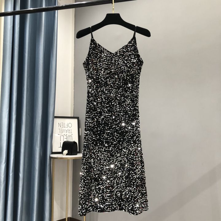 Elegant%20and%20Shiny%20Metal%20Women%20Feeling%20Party%20Dress%20Long%20Birthday%202023%20New%20Winter%20-%20Image%203