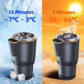 2 in 1 Smart Car Home Thermo Electric Cup Fast Cooling Heating Drink Warmer Cooler Large Screen Big Buttons 12V Plug and Play.