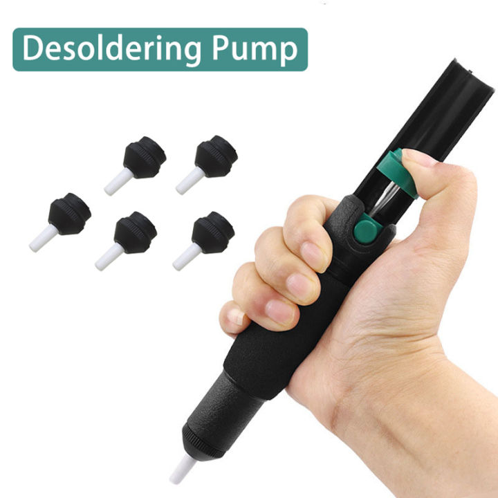 330mm Desoldering Pump – Spring-Loaded Solder Sucker, Heat-Resistant ABS+Metal For Quick PCB Solder Removal (Blue)