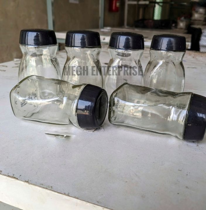 Glassware%20Food%20Jar%20Set%20120ml%20Transparent%20Glass%20Containers%20with%20Multicolor%20Lids%206pcs%20-%20Image%202