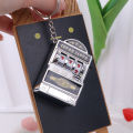 Fruit Slot Machine Keychain Lucky Charm Jackpot Keychains Mini Casino Pendant Bag Charm Novelty s for Kids Adults. 