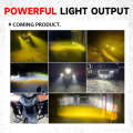 Ultra-thin Mini Driving Lights LED Auxiliary for Motorcycle Headlight Projector Lens Bi LED Matrix Headlamp Dual Colors  Beam. 