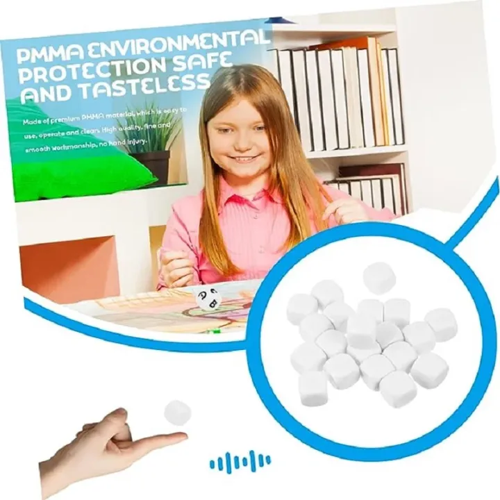 10Pcs%2018mm%20D6%20Round%20Corner%20Empty%20Acrylic%20White%20Blank%20Dice%20For%20DIY%20Board%20Game%20Write%20Painting%20Graffiti%20Props%20Educational%20Toys%20tool%20-%20Image%204