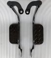 One Pair (2-Pieces) of Pillion Rider Footrest / Rear Passenger Ladies Foot Rest for Relaxed Seating / Pichlah Paidan ; METRO YADEA E8S Pro Electric Scooter / E-Bike, Black. 