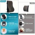 Ergonomic lumbar support pillow for office chairs, cars, and games. 