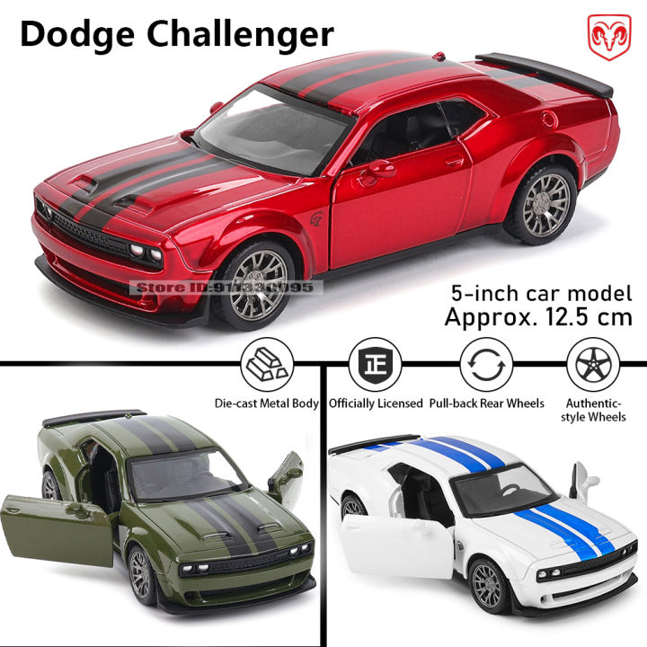 MSZ 5-inch alloy car model Dodge Challenger rebound function static model alloy die-casting car model collection toy