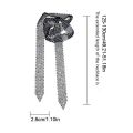 Bling Rhinestone Necktie Uniform Tie Women Neck Tie Daily Party Dance Tie. 
