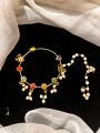 beautiful bridal nath with beautiful stones and beautiful design kashees brand easily wear for bridals. 
