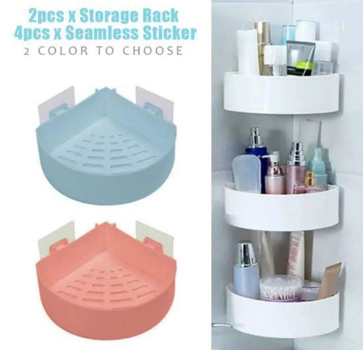 Triangle Shaped Rack Wall Mounted Bathroom Storage Rack Square Shape Rack each* Triangle ...