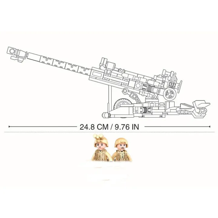 258PCS%20WW2%20%20Light%20Howitzer%20Model%20Building%20Block%20Small%20Particles%20Compatible%20Kids%20Bricks%20Toys%20Construction%20Kits%20Boy%20%20-%20Image%204