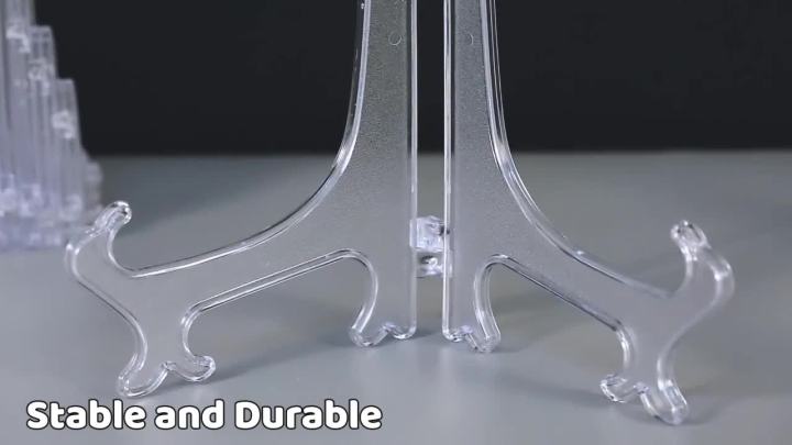 Plastic Acrylic Easels or Stand/Plate Holders to Display Pictures or Other Items at Weddings, Home Decoration, Birthdays, Tables