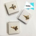 D Wise Aircraft Lapel Pin Brooch Airplane Pin Golden And Silver. 