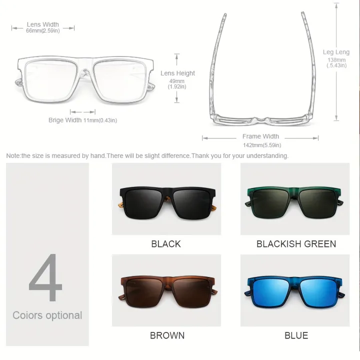 New%20Square%20Casual%20Sunglasses%20Wood%20Grain%20Spring%20Hinges%20UV400%20Protection%20Unisex%20Outdoor%20Daily%20Eyewear%20-%20Image%203