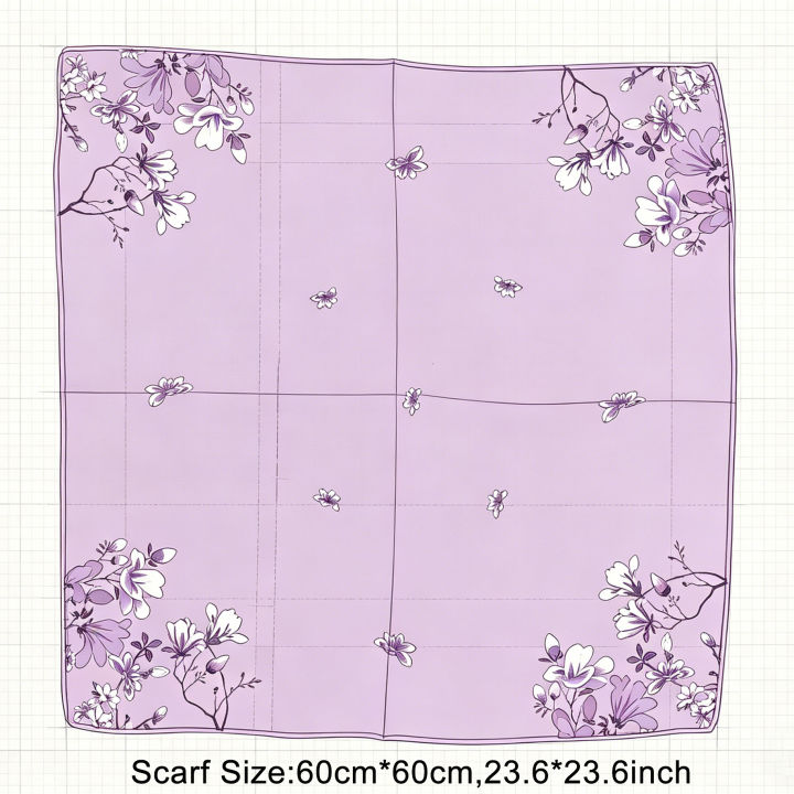 Magnetic%20Buckle%20Thin%20Chiffon%20Decorative%20Neck%20Scarf,%20Magnolia%20Print%20Neck%20Wrap,%20Lazy%20Scarf%20Quick%20Easy%20Fastening%20Neckerchief%20-%20Image%206