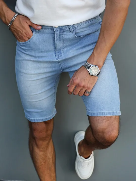 Blue%20Washed%20Men's%20Denim%20Shorts,%20Featuring%20a%20Casual%20Style,%20with%20a%20Length%20of%20Knee-Length%20Shorts,%20Suitable%20for%20Summer%20Wear.%20-%20Image%205