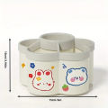 Cartoon Fire Wheel 360 Degree Rotating Pen Holder Storage Box Large Capacity Storage Box Office Desktop Stationery Storage. 