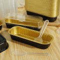 Mini Cake Pans with Lids and Spoons 200ml Non-Stick Foil Baking Pans Tins Reusable Aluminum Foil Loaf Pans for Home. 