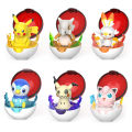 12 Style Pokemon Figure Pikachu Piplup Cubone Mimikyu Jigglypuff Ornament Pokeball Poke Ball Deformed Figurine Children Toy .