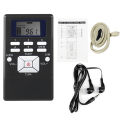 Mini Portable Stereo FM Radio Digital Clock Receiver for Meeting Simultaneous Interpretation Clip-on Radio w/ Earphone Lanyard. 