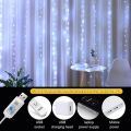 LED Curtain String Lights Christmas Garland Decor Fairy Light 8 Modes USB Remote Control Wedding Holiday Party for Bedroom Home. 