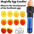 Incubator Eggtester Cool Light Candling Lamp Egg Test Flashlight 9 LED Ultra Bright Poultry Incubation Equipment Chicken Tool. 