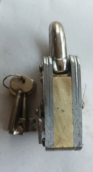 Brass Desi pad lock, desi taala in brass livers,desi lock 3 inches with ...