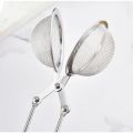 Stainless Steel Spoon Tea Ball Infuser Filter Squeeze Leaves Herb Mesh Strainer Tea Infuser in Mesh Tea Ball with Handlet Silver. 