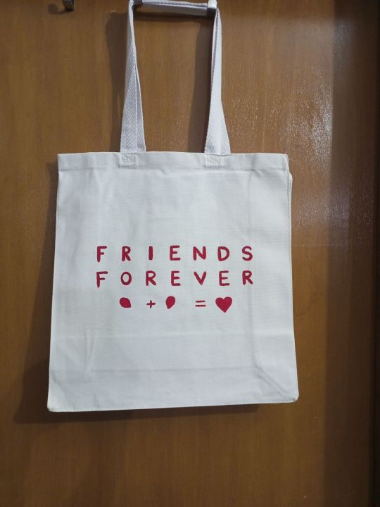 Friends Forever Hand Painted Tote Bag