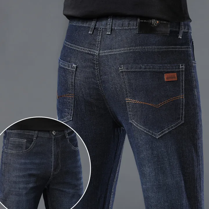 2025%20New%20Fashion%20Men's%20Casual%20Black%20Blue%20Cotton%20Jeans%20Classic%20Style%20Male%20Denim%20Trousers%20Stretch%20Slim%20Fit%20Pants%20Plus%20Size%2028-40%20-%20Image%203