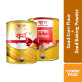 Saad Corn Flour 150gm & Baking Powder 150gm Combo Pack – Tin Can Packaging. 