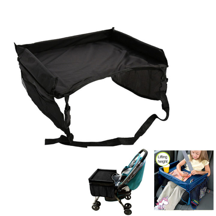 Baby Stroller Table Toy Desk Interior Car Seat Tray for Kids Draw Eating Storage Snacks Toys Cup Holder Kids Car Travel Tray