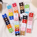 10Pcs Boutique Handmade Tiny Baby Bows Grosgrain 1.5" Hair Bows Alligator Clips for Baby Girls Toddlers Hair Accessories Gift. 