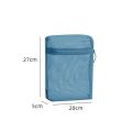 Casual Nylon Storage Pouch With Zipper Hand-held Mesh Pouch Multipurpose Mesh Toiletry Wash Bags Travel. 