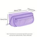 Large Capacity Pencil Case Organizer - Multi-Compartment Desktop Storage for School & Office Supplies ( Pink/Purple/Black). 