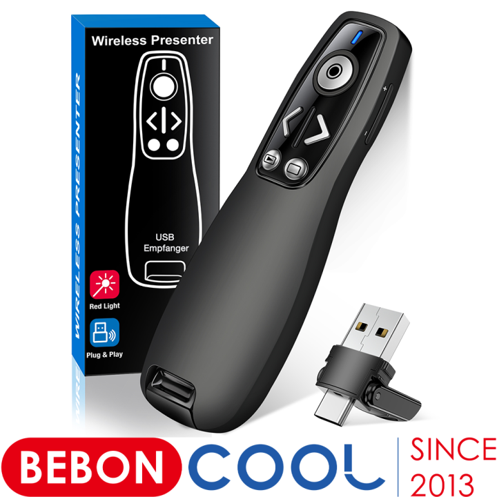 2.4GHz Wireless Presenter Remote Controller Red Light Pointer For ...