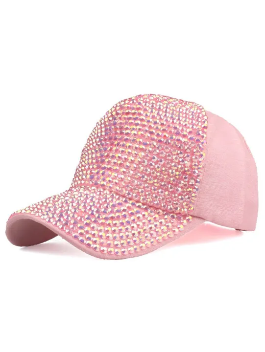 COKK%20Sequin%20Rhinestone%20Baseball%20Cap%20Women%20Snapback%20Hats%20For%20Women's%20Cap%20Adjustable%20Baseball%20Hats%20Bone%20Casquette%20Dad%20Hat%20Female%20-%20Image%207