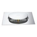 Yelk DRPOP248H Invisible Pop Up Square SUS 304 Stainless Steel Toilet Floor Trap, Shower Drain, Bathroom Floor Drain, Hy. Quality Aprox Net Wt. 400-425 Gm. with Brass Pop Up Nozzle| 6x6 Inches| Chrome. 