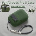 2025 For AirPods Pro 3 Case with Secure Lock & Lanyard For AirPods Pro3 Case Protective Cover with Phone Stand For AirPods Pro 3.