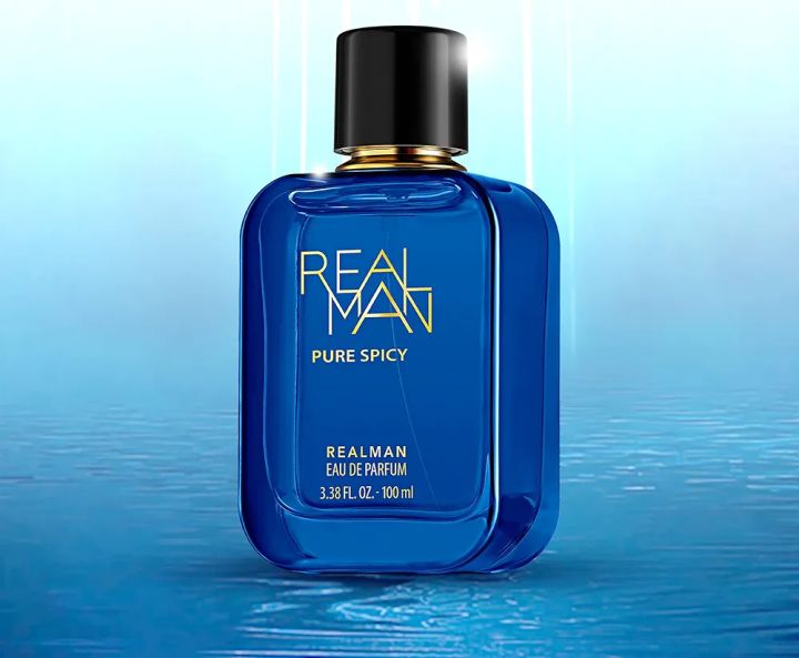 Real Man Pure spicy Perfume, Premium Liquid Perfume For Men, long Lasting Scent Eau de Parfum, 100ml