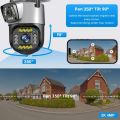 Wifi 4MP Dual Lens 4G IP Night Vision Camera Surveillance 1080P Full HD Automatic Outdoor Smarthome PTZ CCTV Camera V380 Pro. 