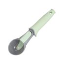 Ice cream scoop with push button operation. 