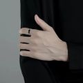 Fashion New Vintage Dragon Pattern Titanium Steel Ring Hip Hop Men Single Party Opening Adjustable Ring. 
