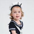 Sailor Hat Baby Boy Captain Party Cosplay Costume Props White Navy Military Hat Marine Cap With Anchor 0-12 Months. 