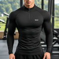 Running T-shirts Men Compression Long Sleeve Sports Polo Shirts Trainning & Exercise Gym Fitness Quick Drying Sportswear.