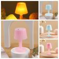 Miniature Desk Lamp Decorative LED lamp for children's bedside table, small table lamps for bar, Blue Cute Macaron Night Light for Boys and Girls Decorative Table Light. 
