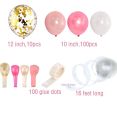 Pink Balloons Garland Arch Kit -112Pcs For Happy Birthday Balloon Decoration Girls, Women, Wife/Balloon Garland Kit/Ballon Arch Kit/Pink Metallic Helium Ballons/Ballon Items For Decor. 