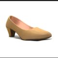 American Coat Shoes Block Heel Pumps for Women, Synthetic Leather. 