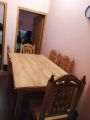 dining table set with 6 chairs, table Height 30 inches long by 60 inches wide 36 inches. 